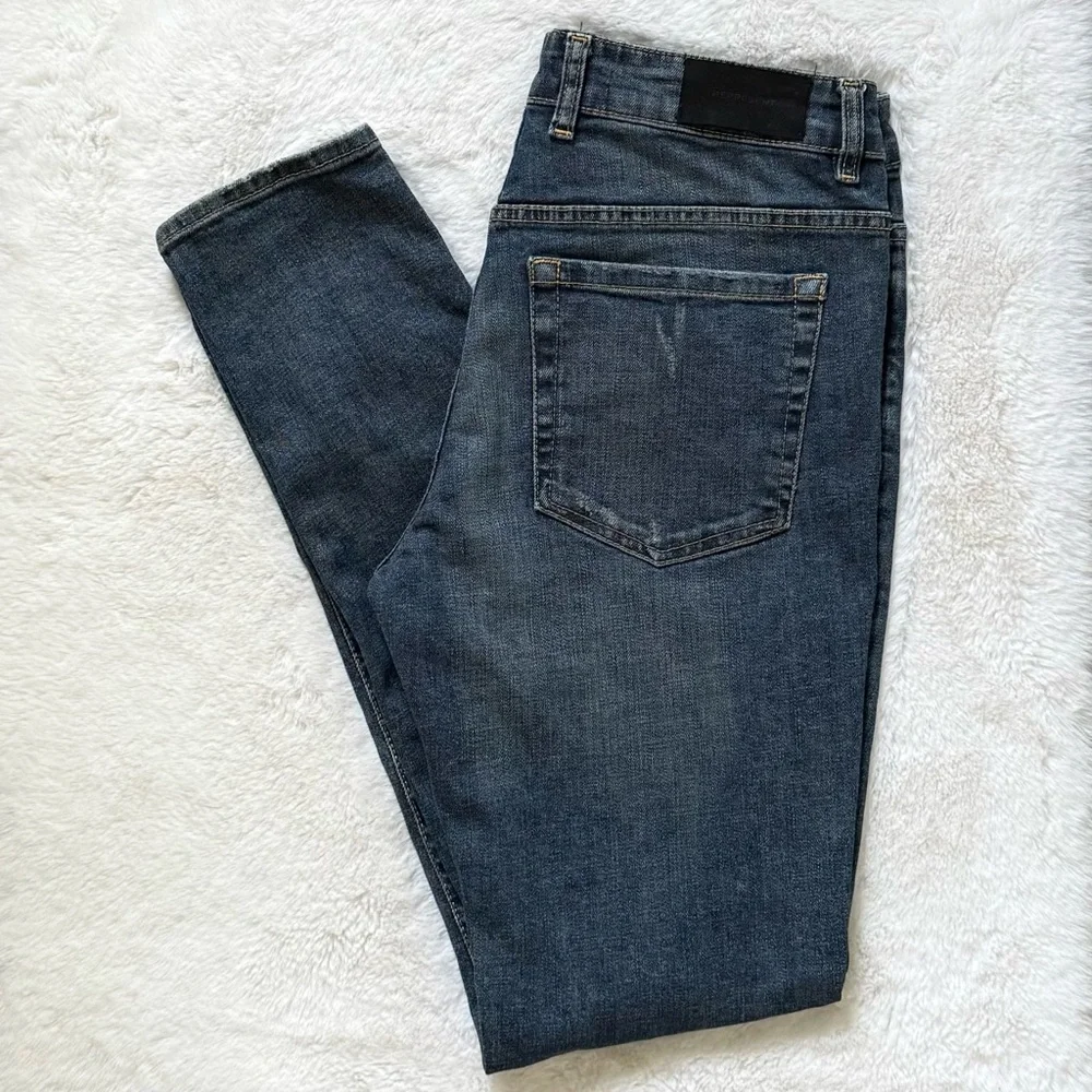 REPRESENT 32x31 Destroyer Denim Jeans in Rockstar Blue • Street Slim Skinny Fit - Picture 8 of 10